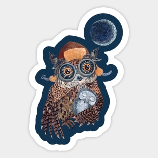 Owl mother with owlet Sticker